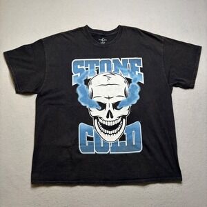 Culture Kings T-Shirt Mens XL Black Stone Cold Steve Austin WWE Graphic Y2K Tee